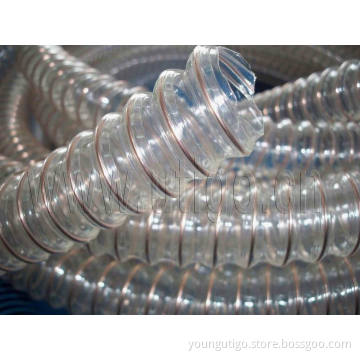 copper coated steel wire pu suction hose